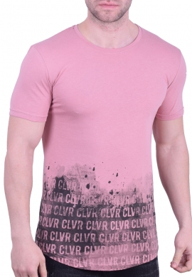 T-Shirt μακρύ με print στο τελείωμα clever