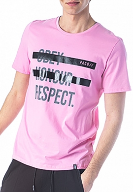 Paco & co t-shirt με τύπωμα ροζ