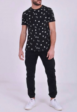 Clever 21430 t-shirt allover prints black