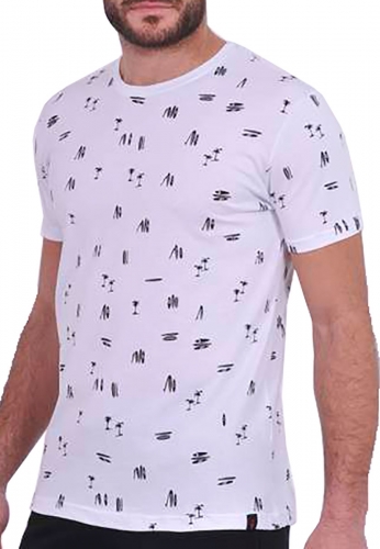 Clever 21430 t-shirt allover prints white