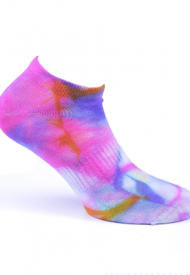 Kοντές κάλτσες σοσόνια tie dye μωβ