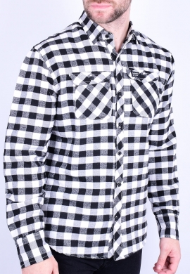 Biston 46-203-003 πουκάμισο flannel μαύρο