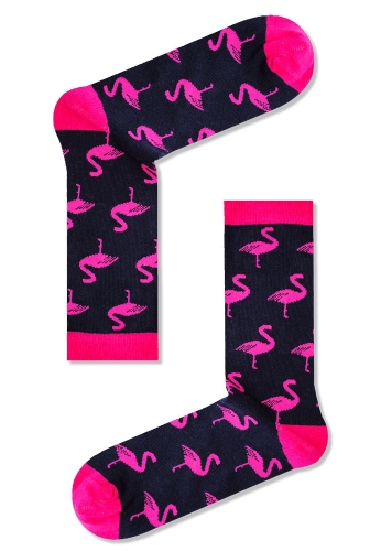 Ekmen socks κάλτσες ψηλές unisex με σχέδια φλαμίνγκο