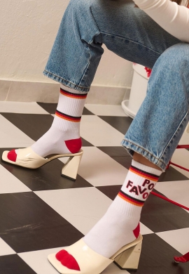 Ekmen socks κάλτσες ψηλές λευκές