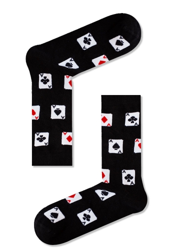 Ekmen socks κάλτσες ψηλές unisex τραπουλόχαρτο