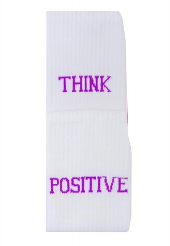 Vtex socks κάλτσες ψηλές unisex με quote Think positive