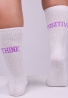 Vtex socks κάλτσες ψηλές unisex με quote Think positive