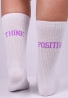 Vtex socks κάλτσες ψηλές unisex με quote Think positive