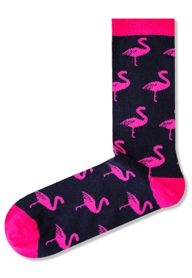 Ekmen socks κάλτσες ψηλές unisex με σχέδια φλαμίνγκο