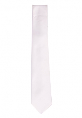 Ανδρική γραβάτα μονόχρωμη λευκή