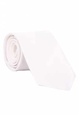 Ανδρική γραβάτα μονόχρωμη λευκή