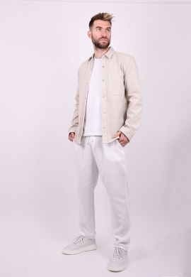 Ανδρικό παντελόνι λινό λευκό