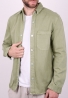 Τζιν overshirt με τσέπες χακί