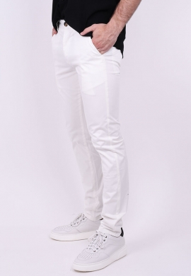 Παντελόνι υφασμάτινο chino τσέπη λευκό