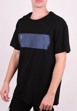 Paco & co 135540  t-shirt  με τύπωμα μαύρο