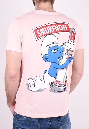 New Wave ανδρικό βαμβακερό t-shirt 241-07 Smurnoff