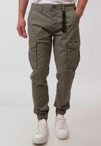 Rebase RCCP-4025  ανδρικό παντελόνι cargo βαμβακερό slim fit