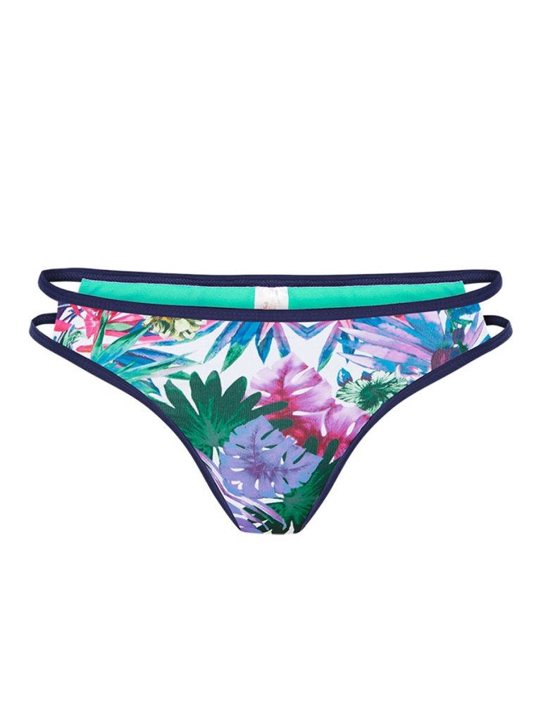 Μαγιό σλιπ μπικίνι φλοράλ μπλε