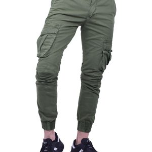 Παντελόνι υφασμάτινο cargo χακί