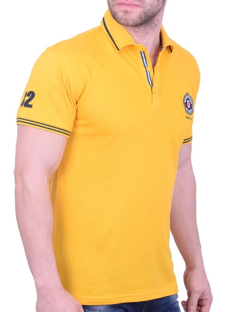 Biston πόλο μπλούζα 43-206-028 κίτρινο