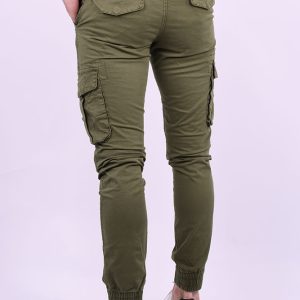 Παντελόνι υφασμάτινο cargo χακί