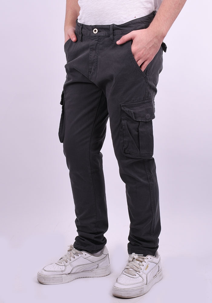 Παντελόνι υφασμάτινο cargo γκρι